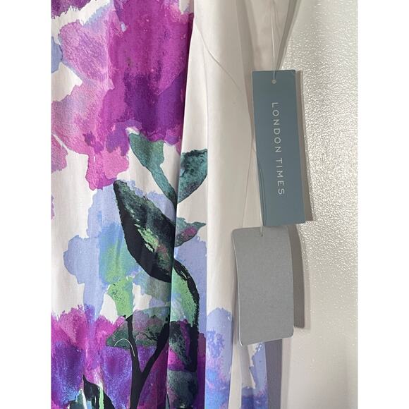 NWT Women's London Times Sleeveless Shift Mini Dress Size 16 - Picture 7 of 10